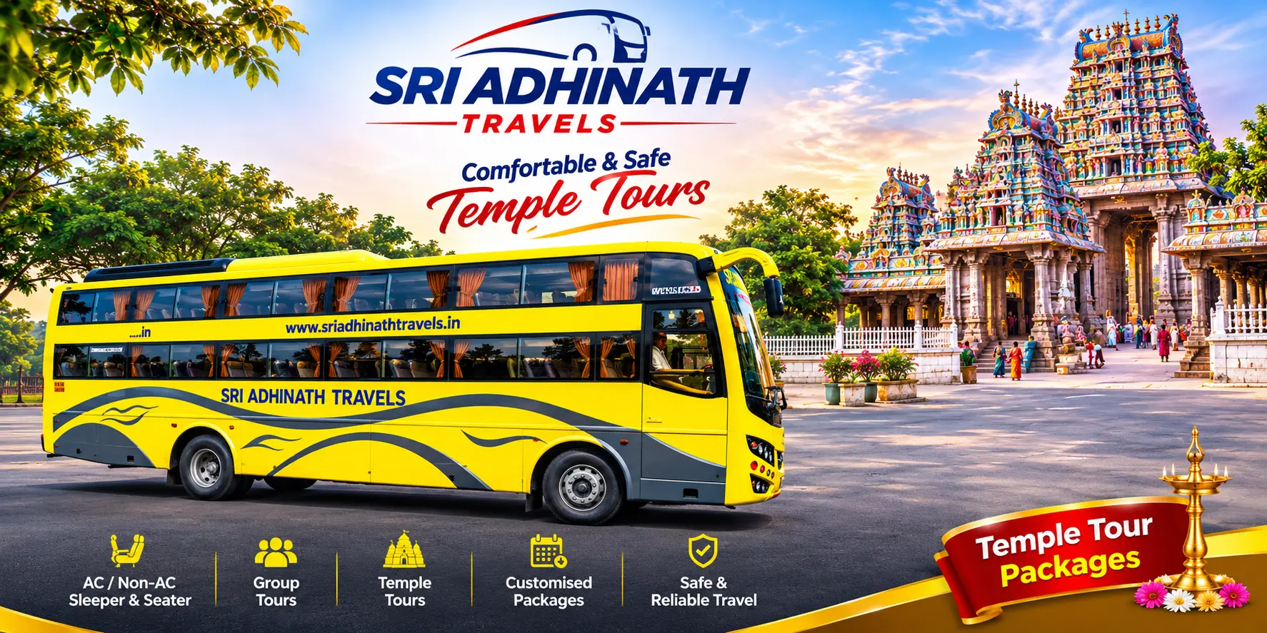 Group Tours and Pilgrimage Bus Service from Chennai